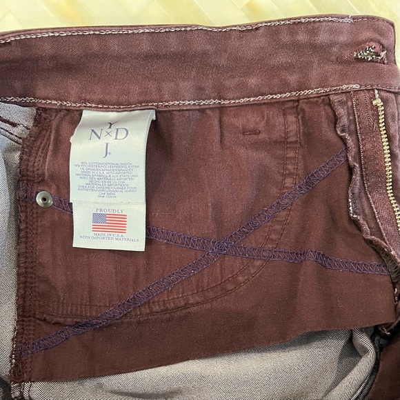 NYJD Burgundy Slim Straight Jeans - Picture 4 of 8